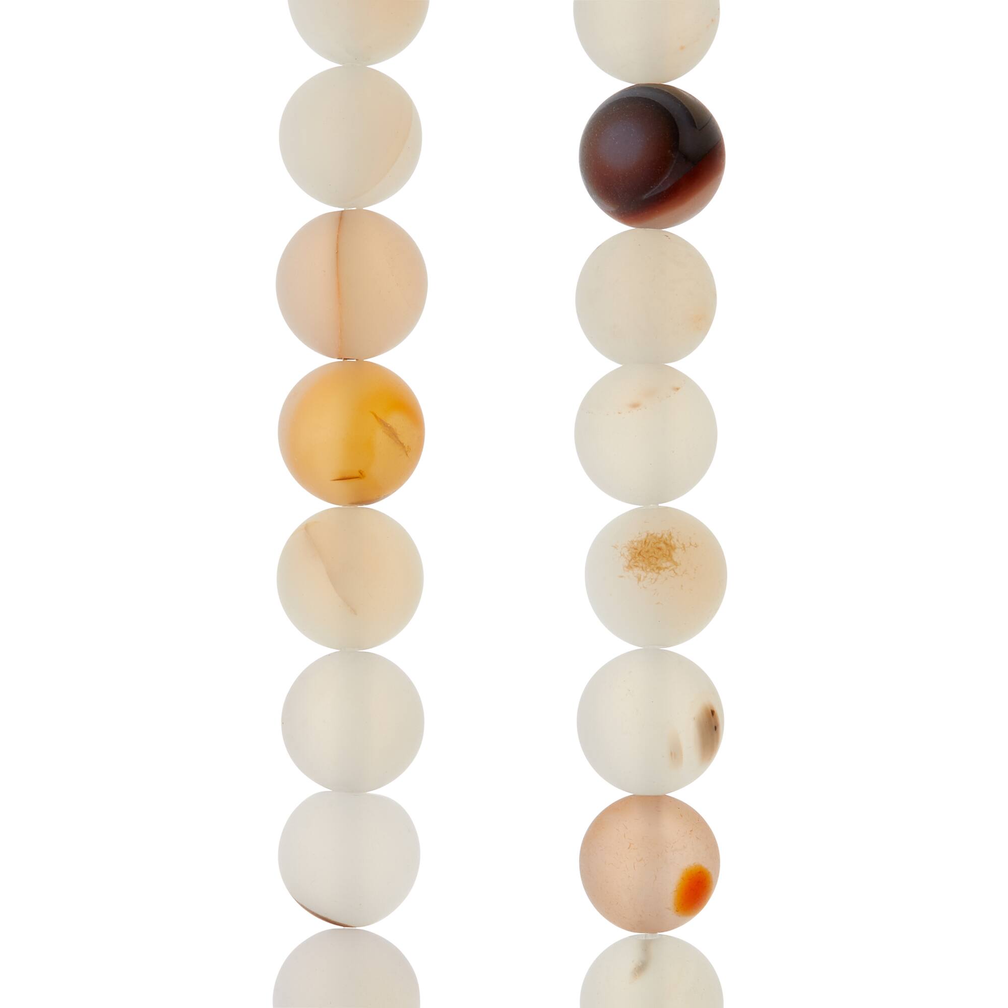 Matte Chalcedony Round Beads, 10mm by Bead Landing™